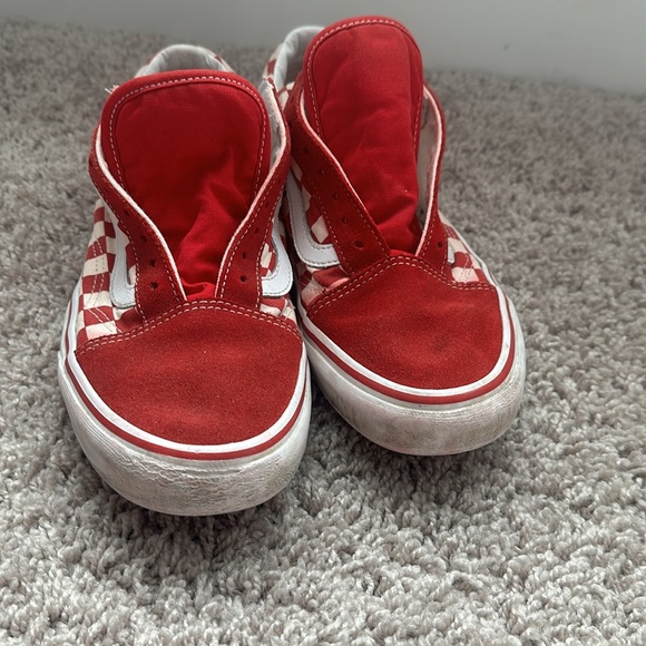 VANS Red & White Checkered / Used Size 9 Men’s 10.5 Women’s - No Laces - Picture 2 of 6